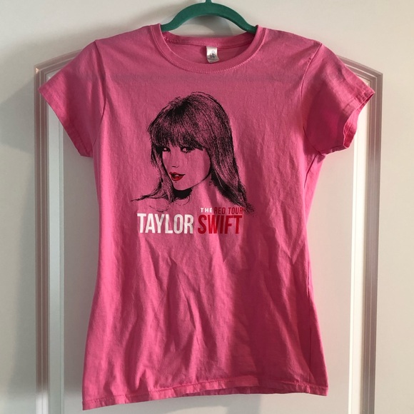Taylor Swift Tops - Taylor Swift Red Tour Shirt Pink NWOT